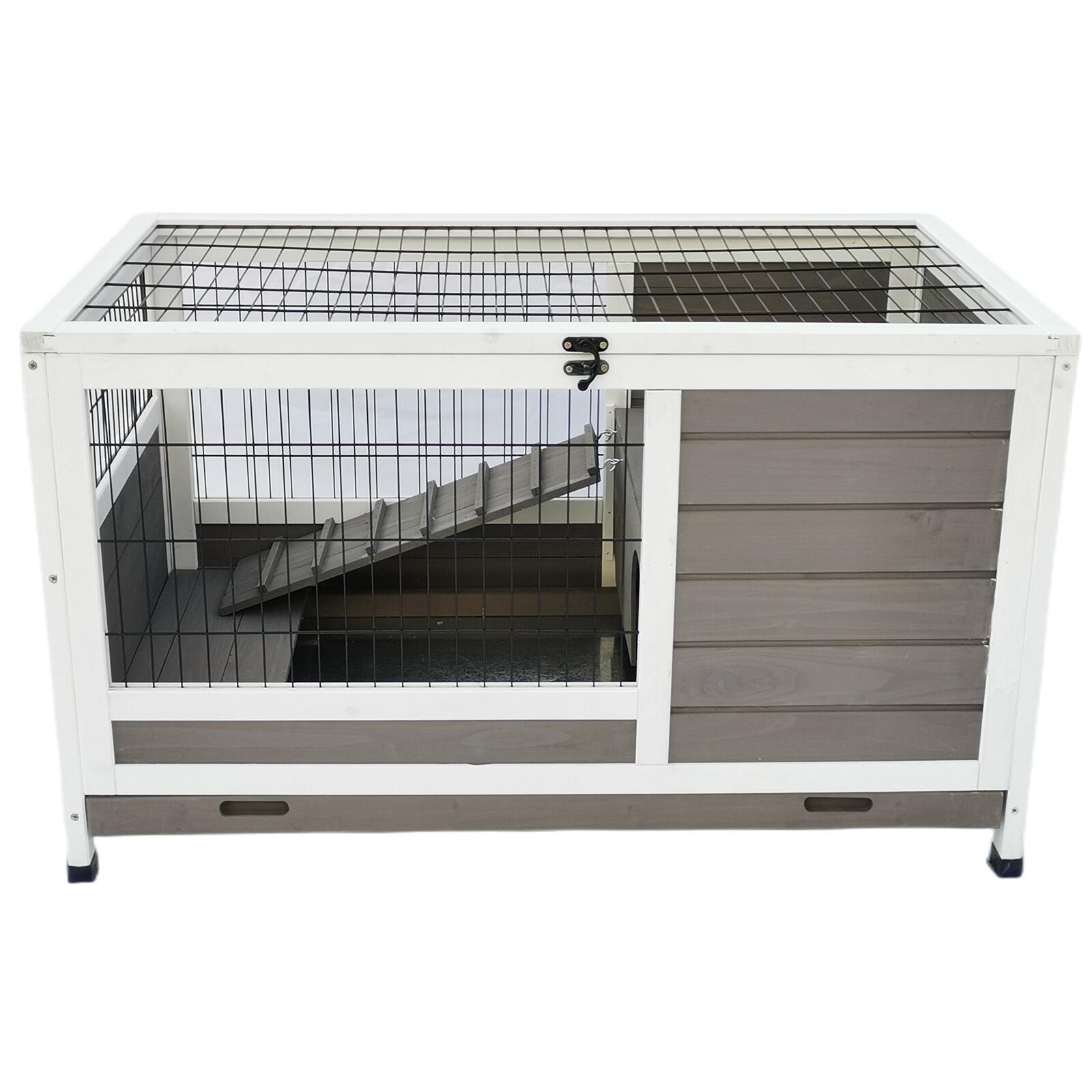 YES4PETS Rabbit Hutch Cat House Cage Guinea Pig Ferret Cage image 2
