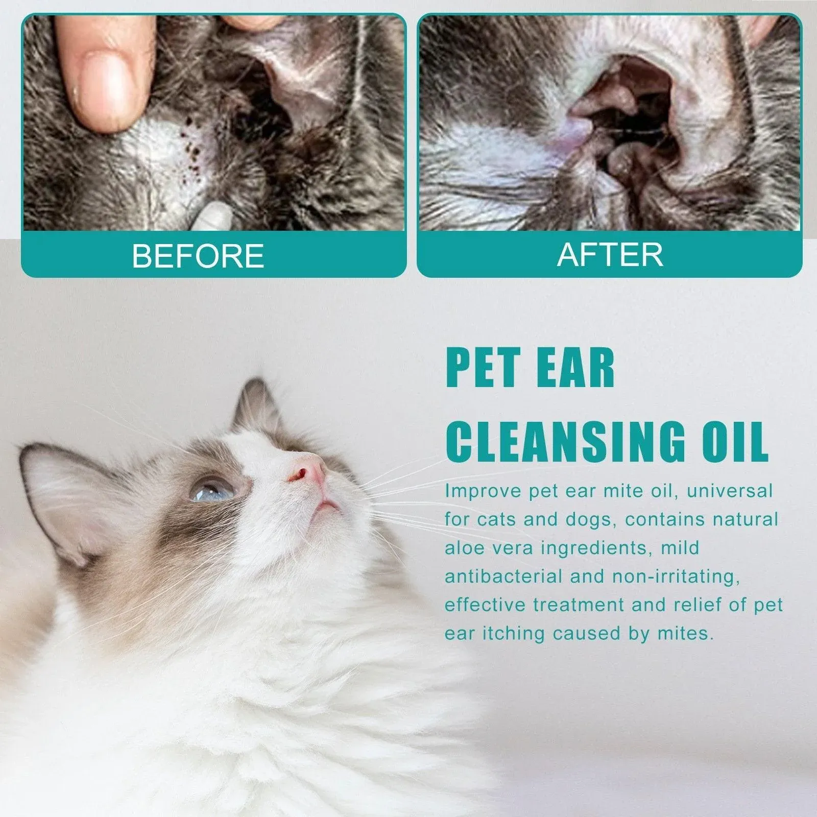 Pet Ear Cleaning Oil for Cats Dogs Deodorize Clean Ears Universal Ear Care Oil image 11