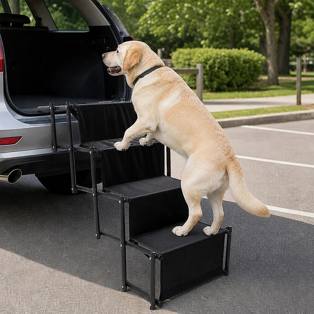 Folding Dog Car Boot Steps Ladder Lightweight Strong Pet Stairs image 7