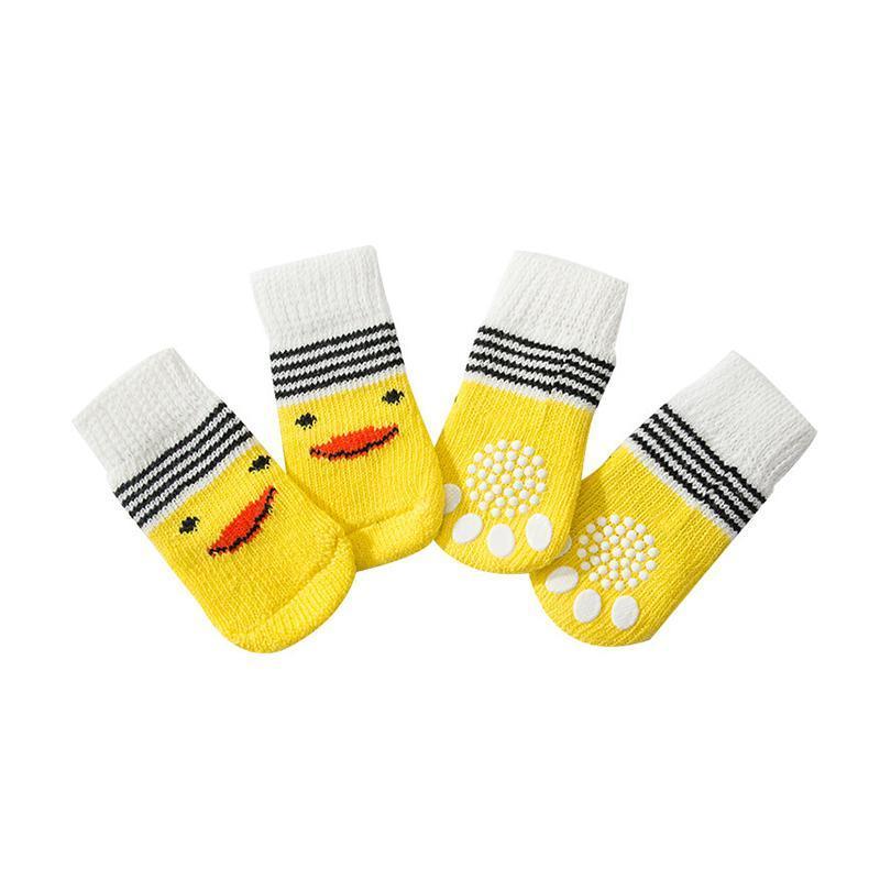 Dog Socks Non-Slip Grip Slip Anti-Slip - Puppy Cat Pet Shoes Slippers M Size - Yellow… image 6