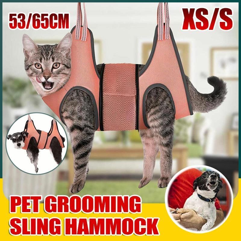 Small Pet Grooming Sling Hammock Dog Cat Restraint Bag Trimming Light Green - S image 11