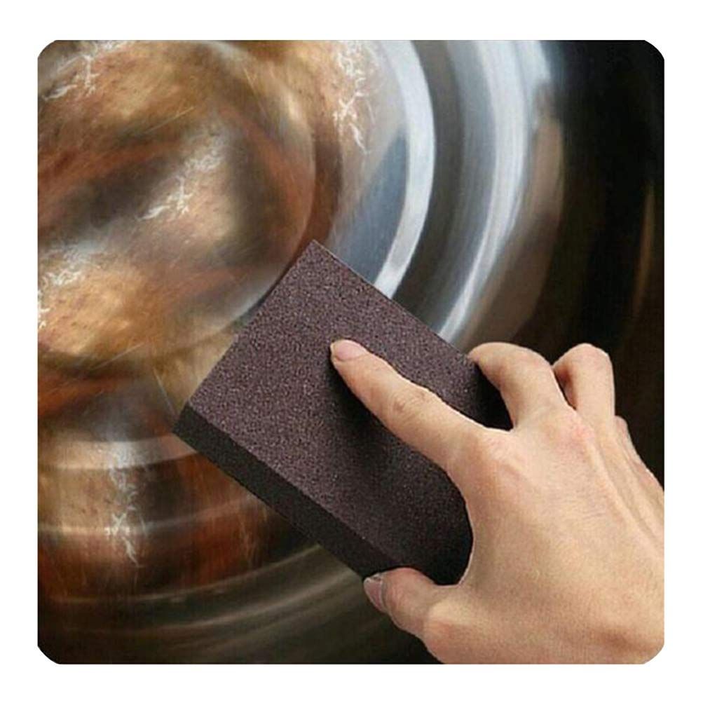 Scrubber 2Pcs Carborundum Sponge, Brown, 2 Piece image 4