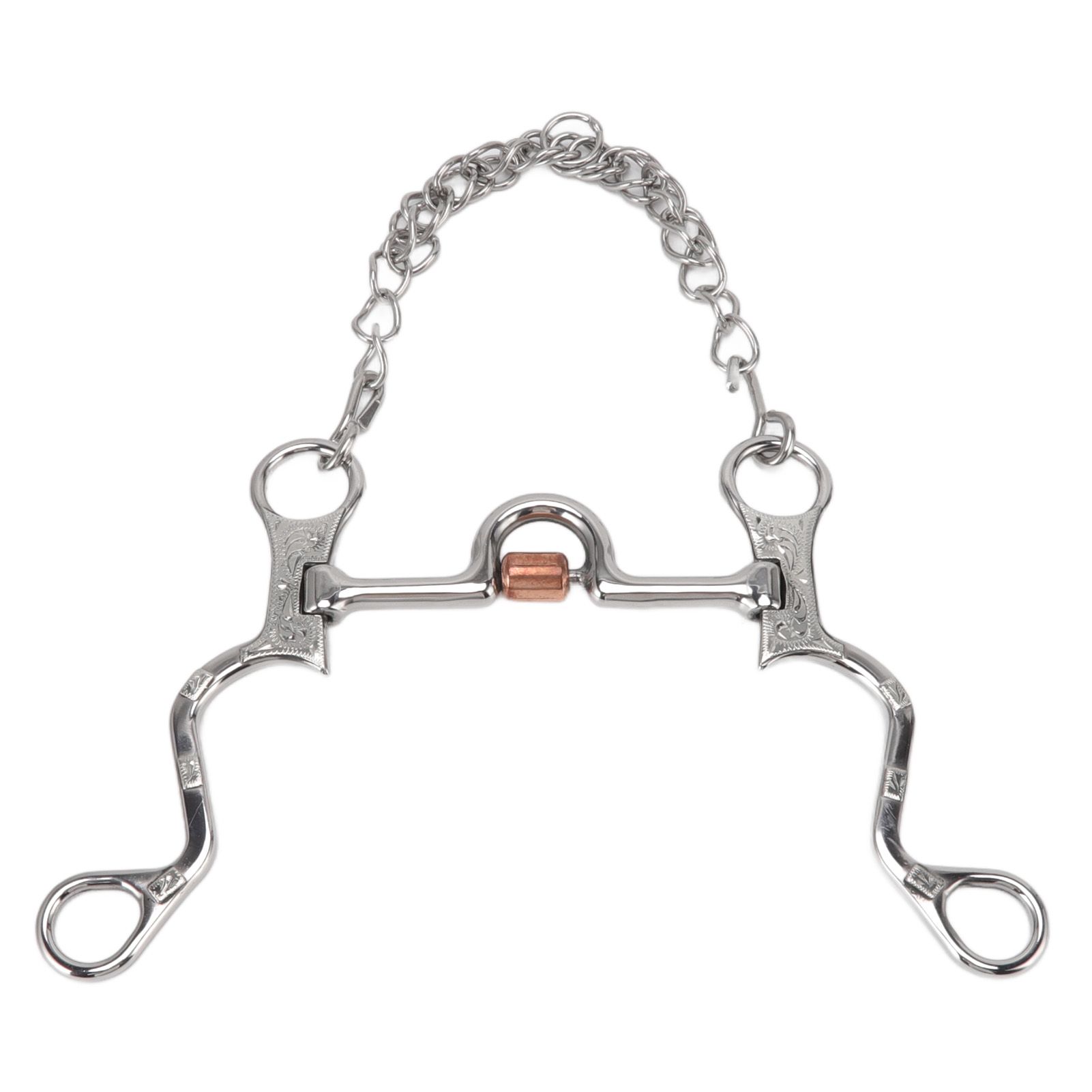 120mm Horse Mouth Snaffle with Chain Stainless Steel Horse Bit for Equestrian Training… image 3