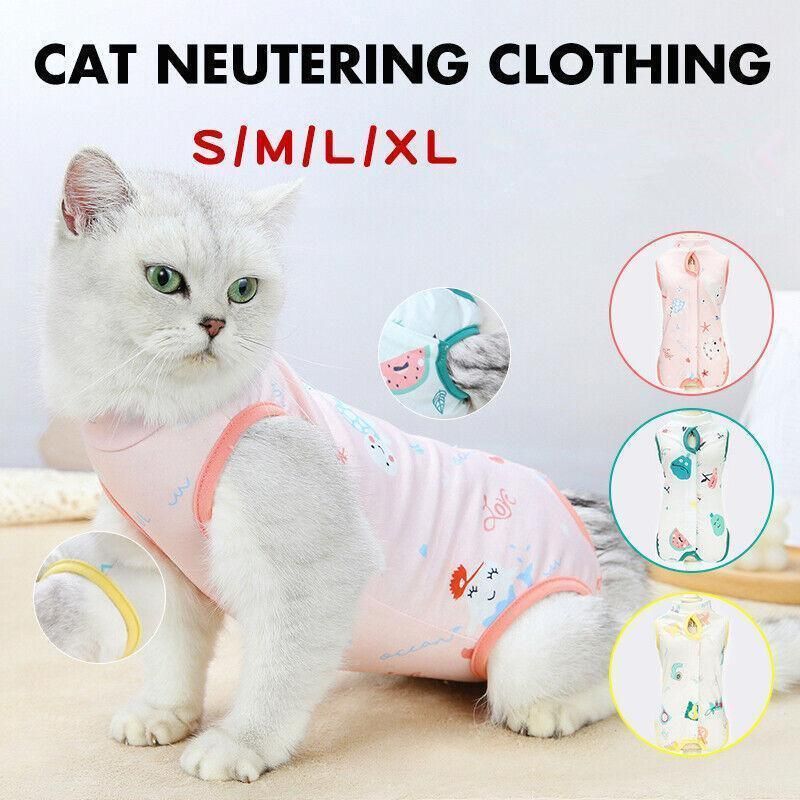 Pet Cat Postoperative Recovery Suit Pet Surgery Clothing Sterilization Weaning Pink… image 2