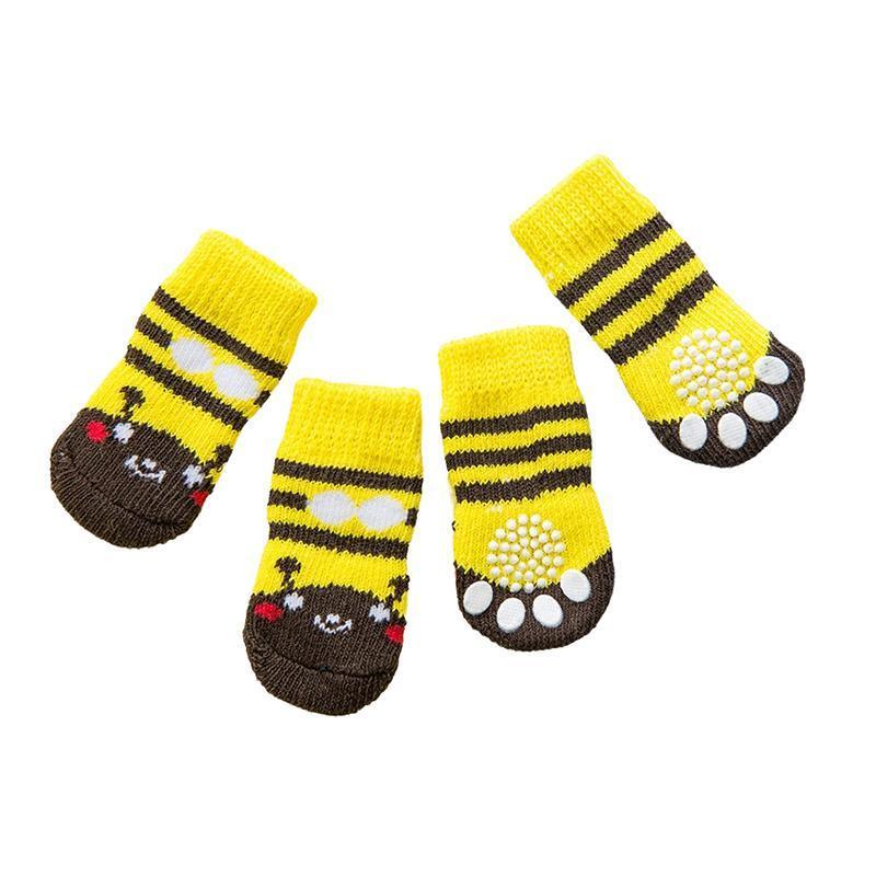 Dog Socks Non-Slip Grip Slip Anti-Slip - Puppy Cat Pet Shoes Slippers M Size…, Blue image 9