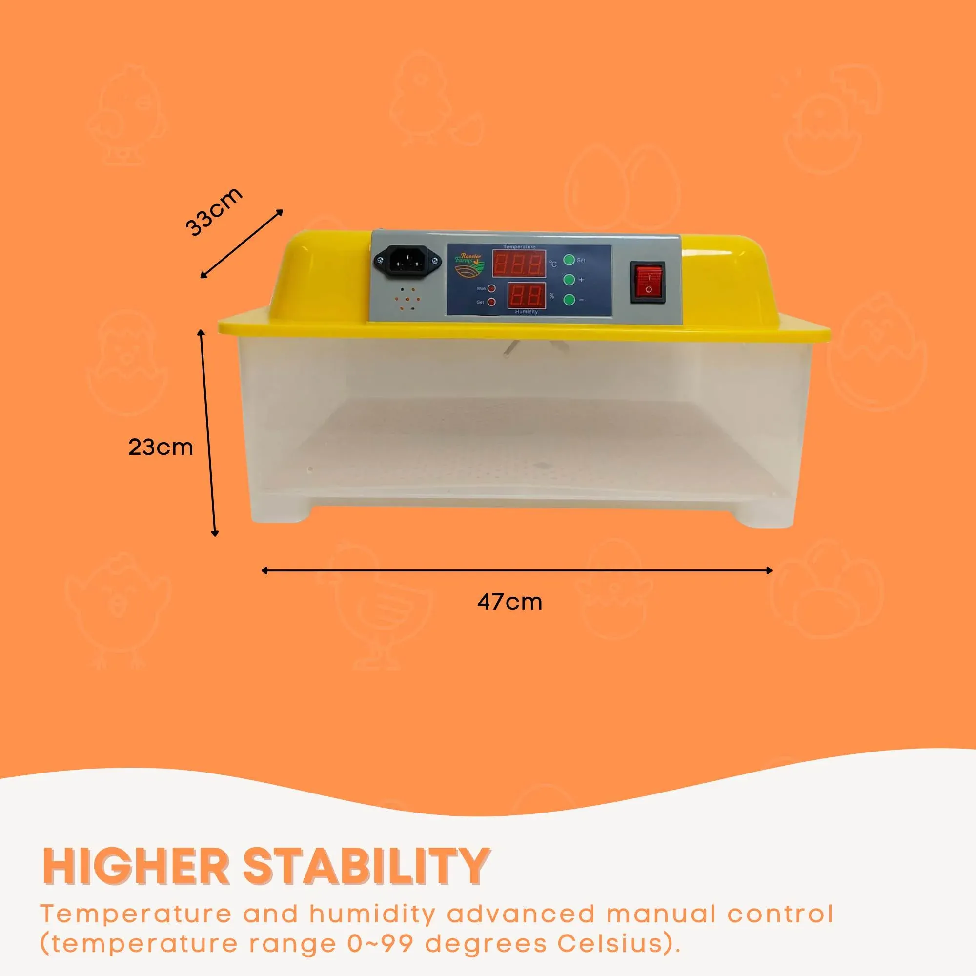 Rooster Farms Electric 24 Egg Incubator + Accessories for Chicken Quail Duck image 4