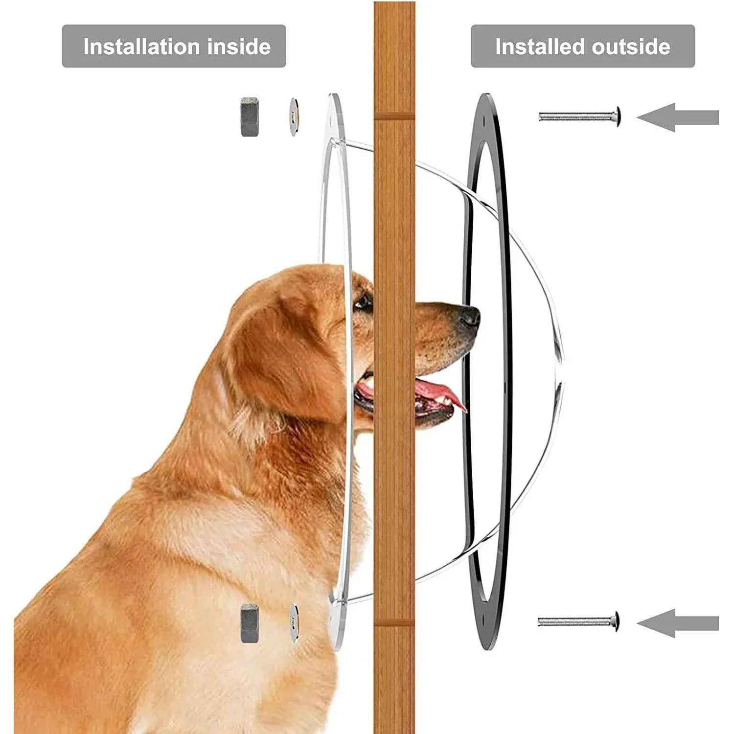 Dog Porthole Window Round Transparent for Fence Pet Peek Look Out Durable Dome image 9