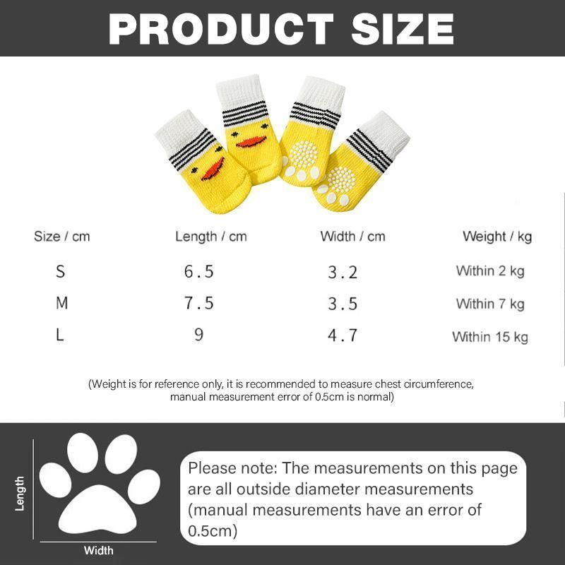 Dog Socks Non-Slip Grip Slip Anti-Slip - Puppy Cat Pet Shoes Slippers M Size - Yellow… image 8