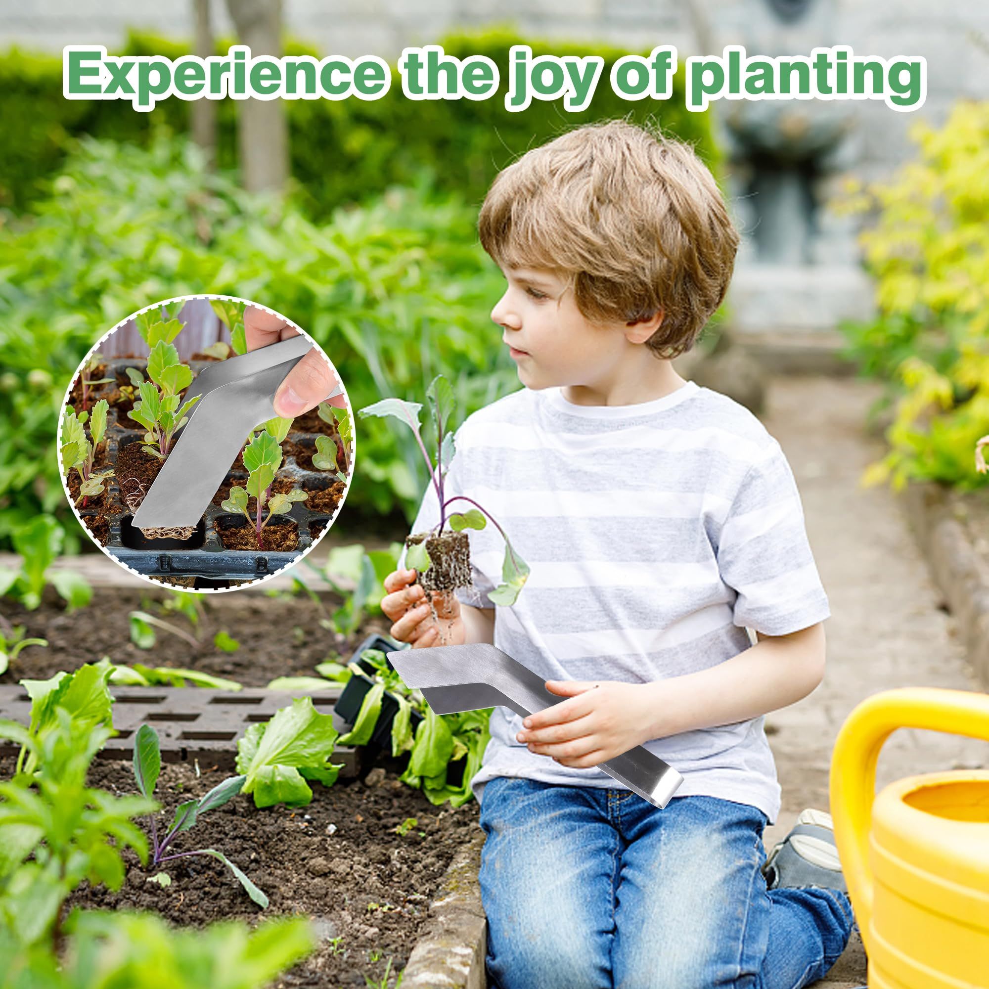 2 Pcs Seedling Transplant Tongs- 8.7 Inch Stainless Steel Gardening Plants Transplant… image 3