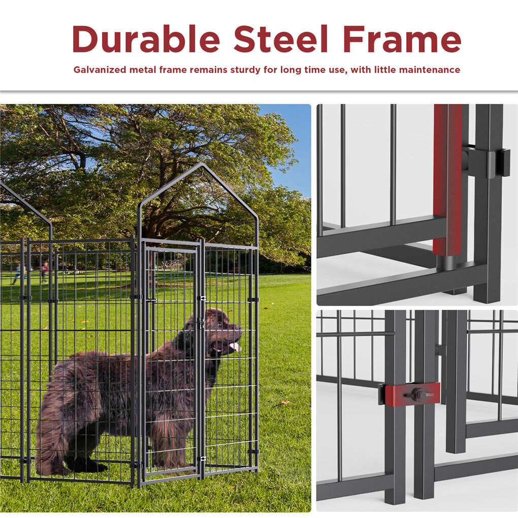 Extra Large Welded Wire Dog Kennel Outdoor Heavy Duty Crate Cage image 8