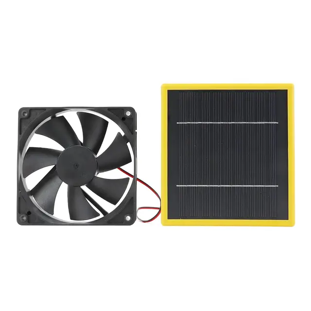 5W 12V Solar Powered Fan with Bracket Portable DIY Cooling Ventilation Fan with Solar…