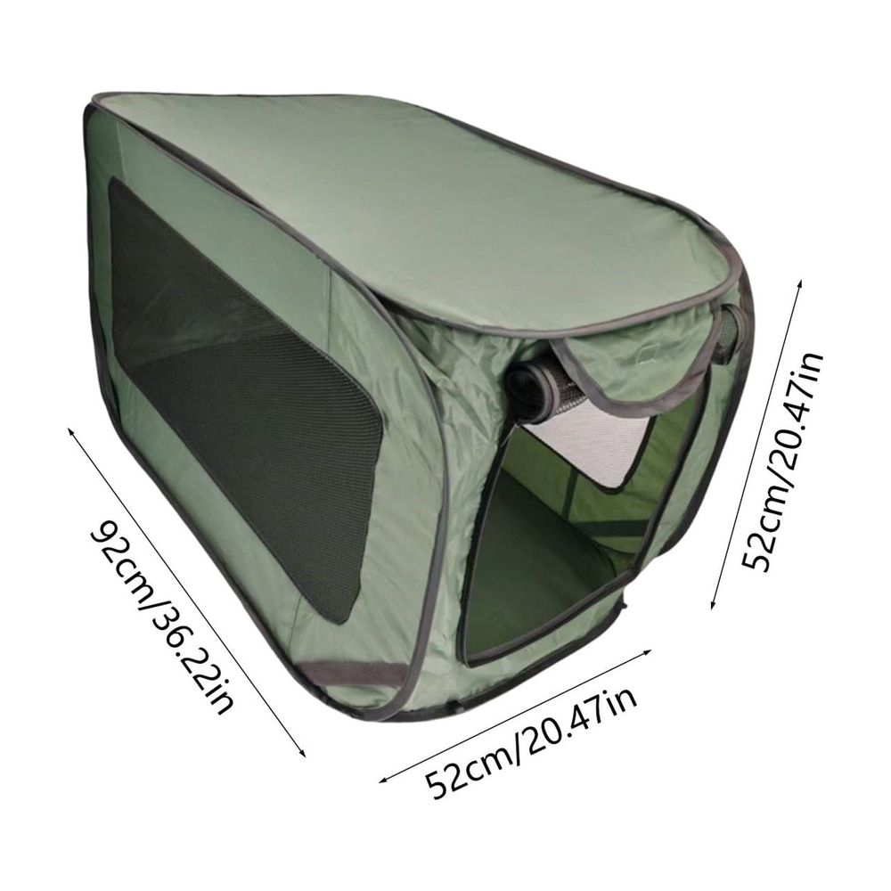 36 Inch Foldable Dog Kennel for Large Dogs, Green image 3