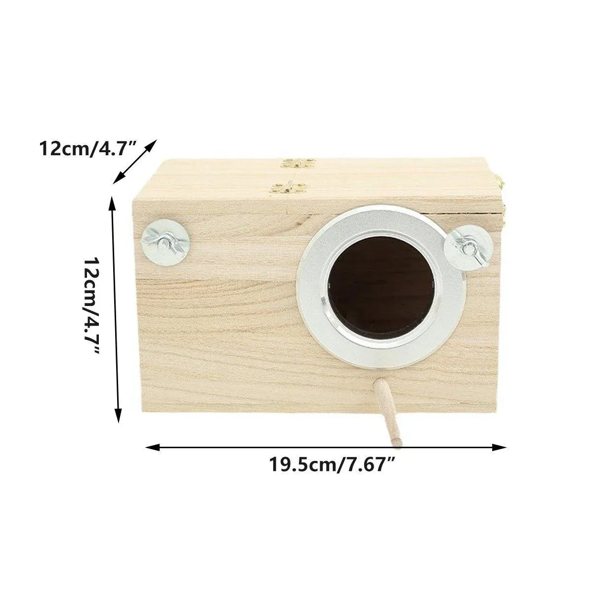 Natural Wooden Breeding Box Durable Parrot Hatching Box Nesting Box for Birds image 3