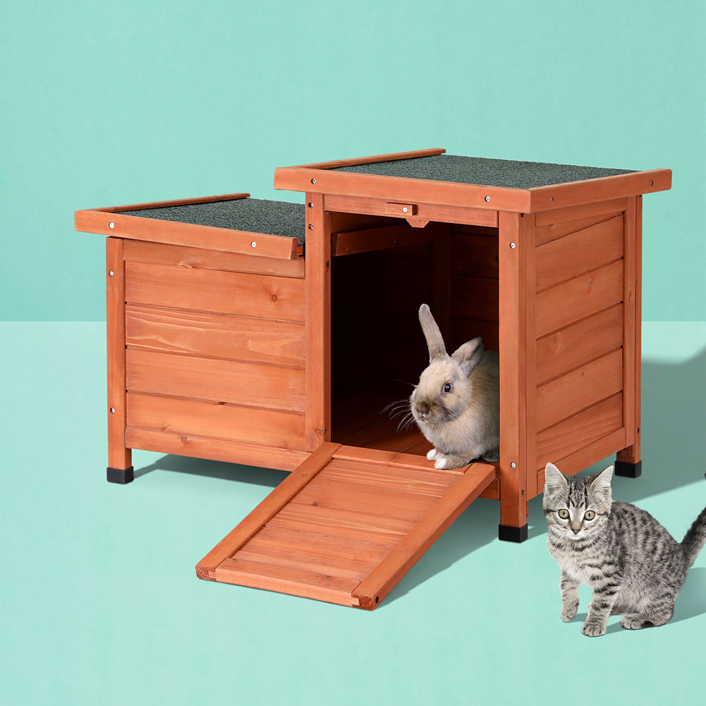 i.Pet Outdoor Cat House Rabbit Hutch Wooden Shelter Indoor Cat House Outdoor Condo… image 7