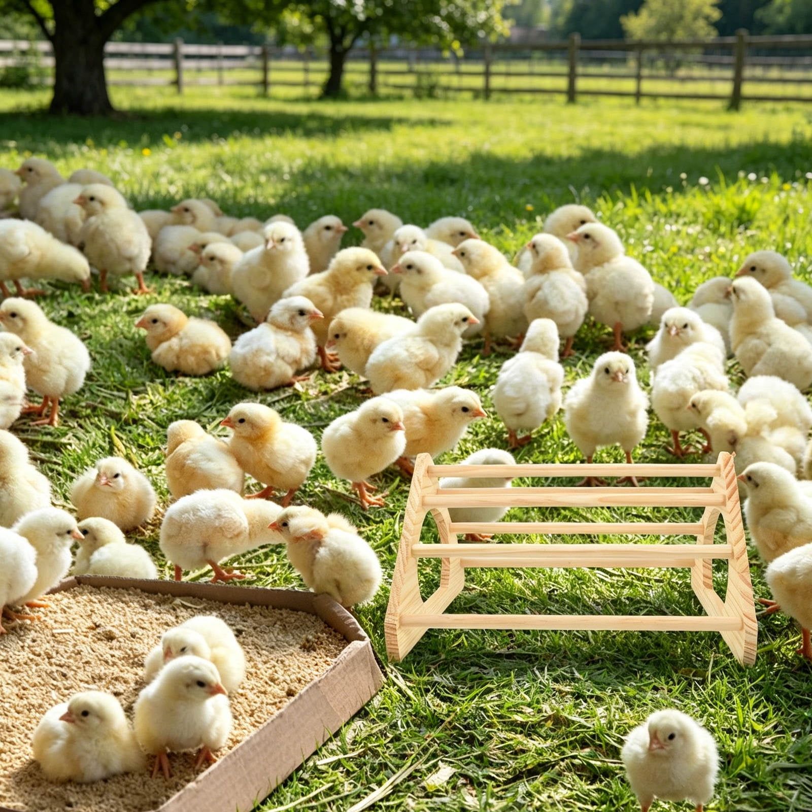 Set of 2 Adjustable Wooden Roosting Bars for Chickens image 4