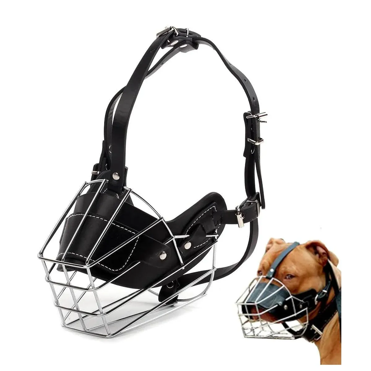 Anti Bite Anti Bark Dog Muzzle Mouthguard Adjustable for Small Medium Large Dogs… image 14