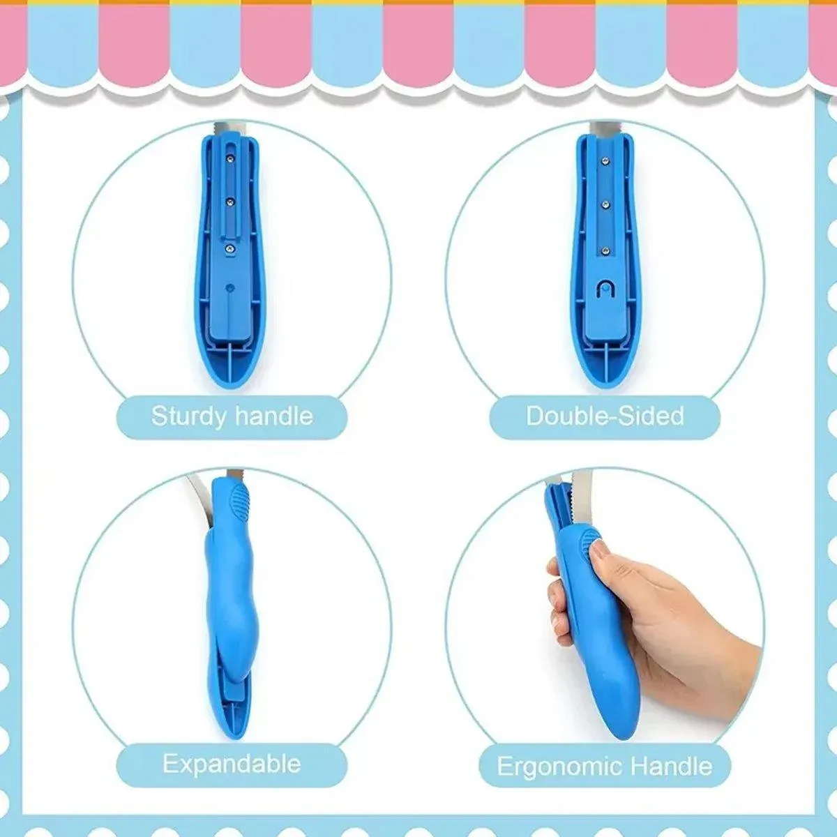 1 Dual-Sided Pet Grooming Tool, Blue image 12
