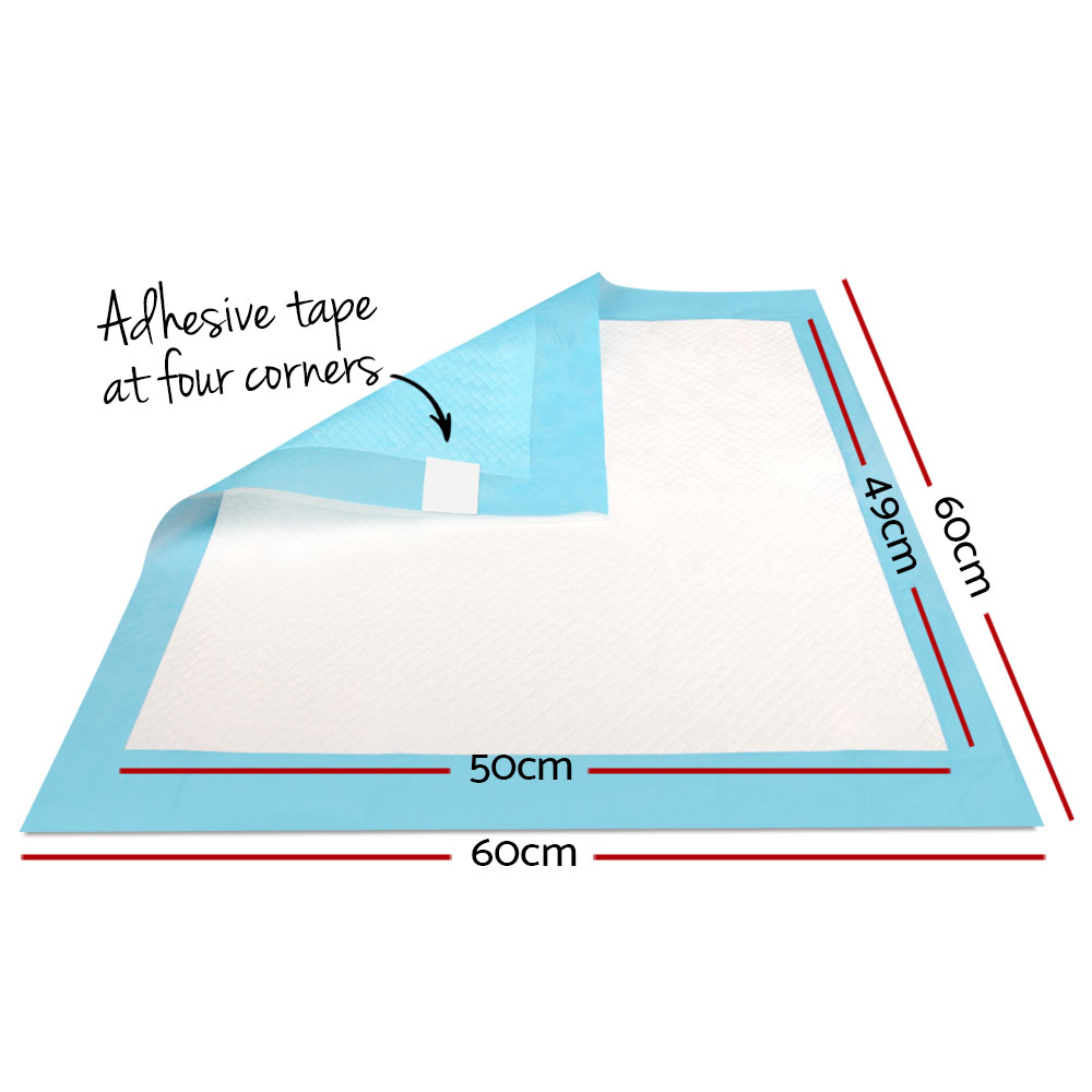 i.Pet Pet Training Pads 200pcs 60x60cm Puppy Dog Toilet Pee Indoor Super Absorbent Blue image 2