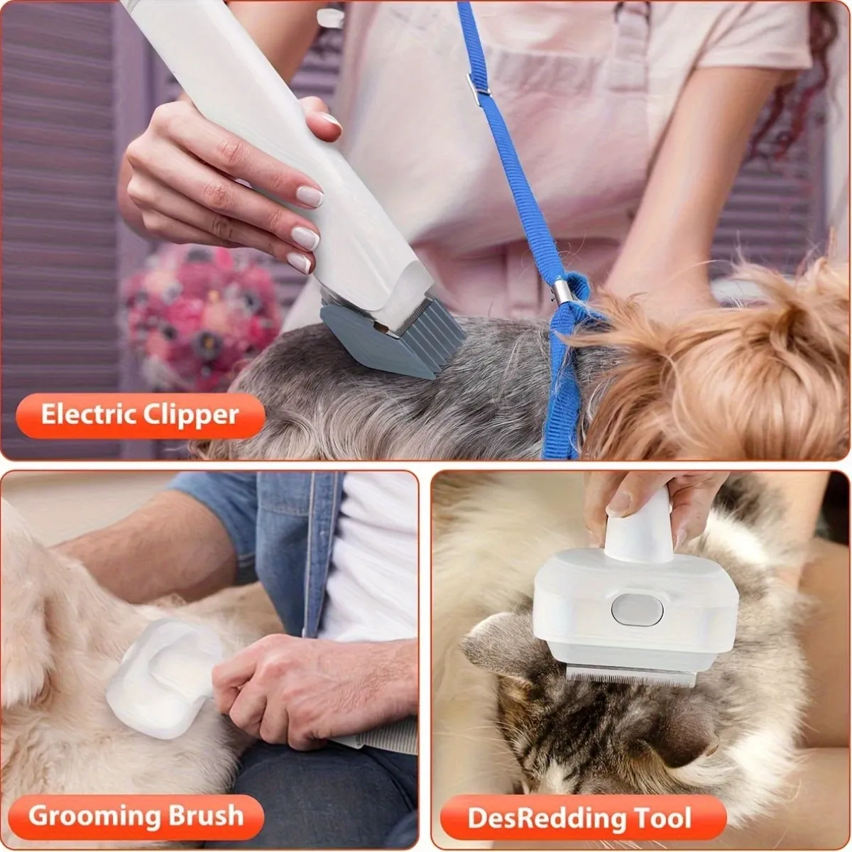 Pet Grooming Vacuum Kit 13000Pa Strong Suction 99% Hair Removal 6 Clipper Combs 5… image 3