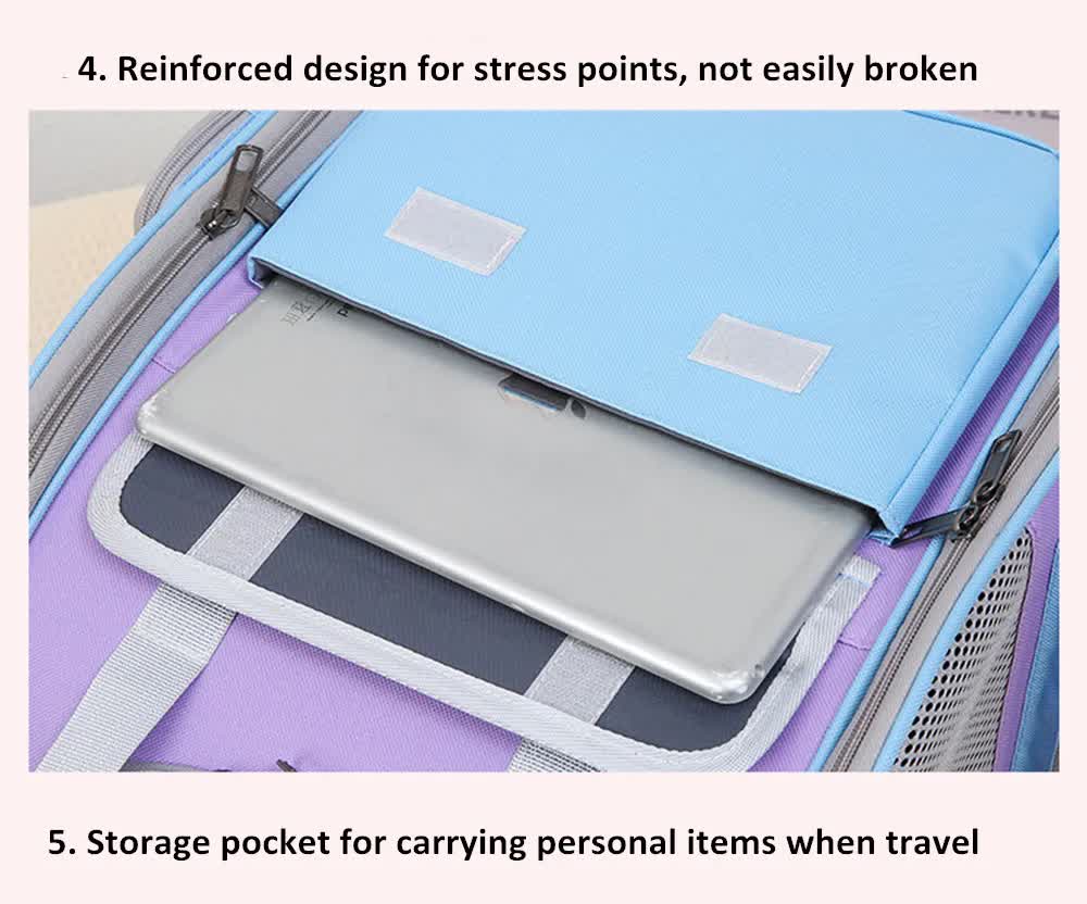 Khaki Portable Pet Carrier Backpack - Spacious image 11
