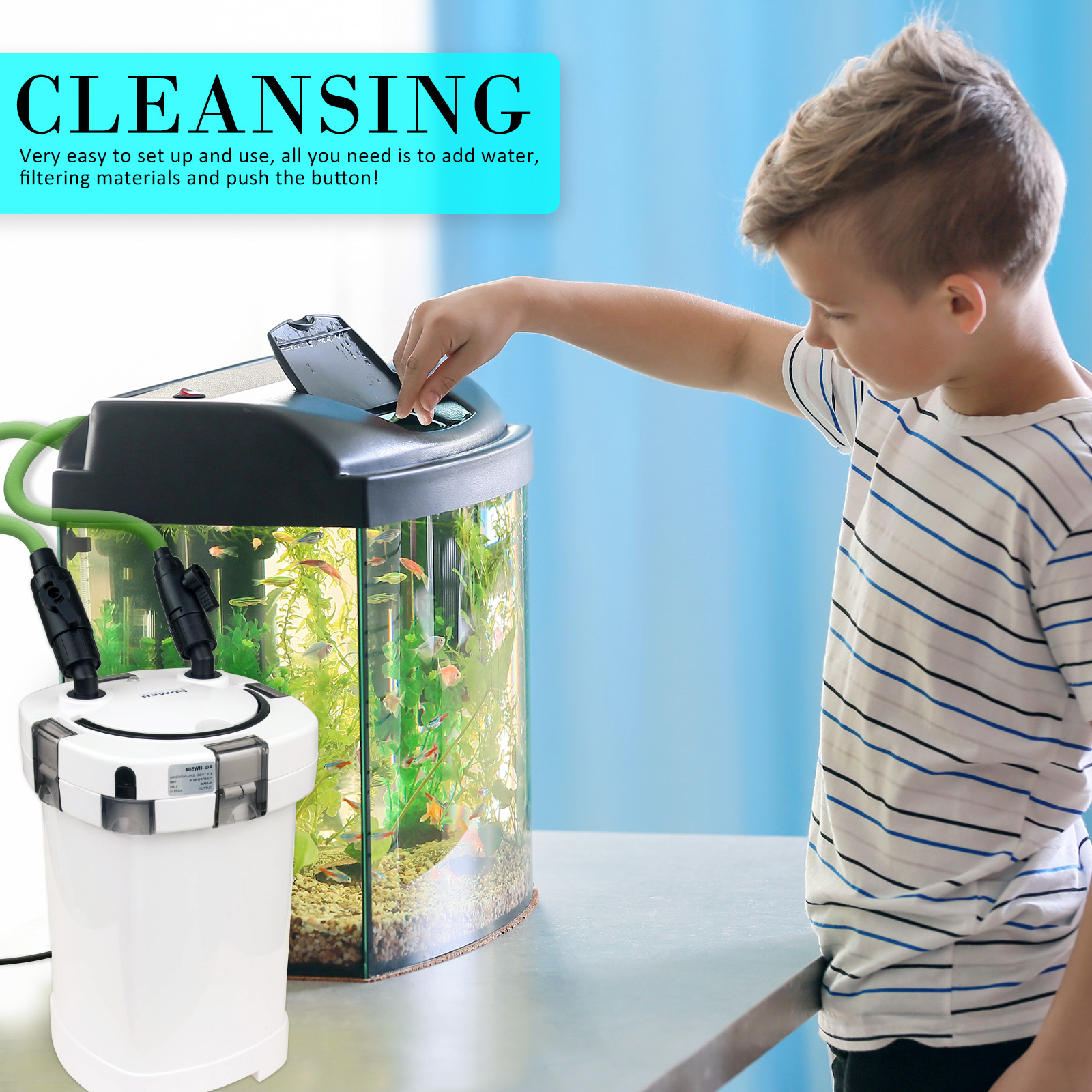 Aquarium External Canister Filter 1000L/H image 3