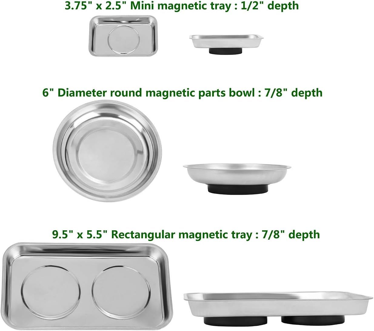 Magnetic Tray Holder 3pc – Stainless Steel image 2