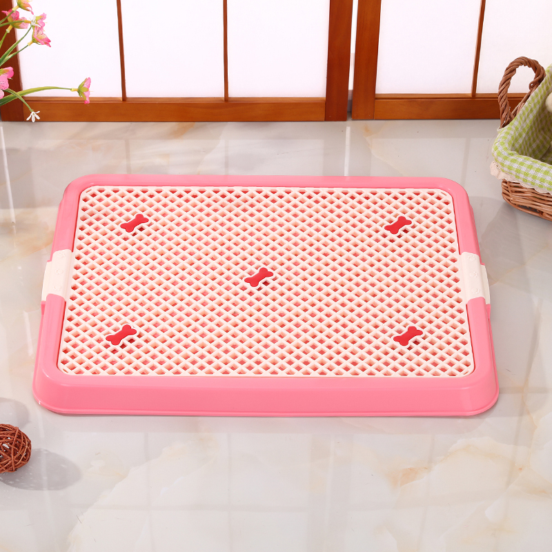 YES4PETS Small Portable Dog Potty Training Tray Pet Puppy Toilet Trays Loo Pad Mat Pink image 3
