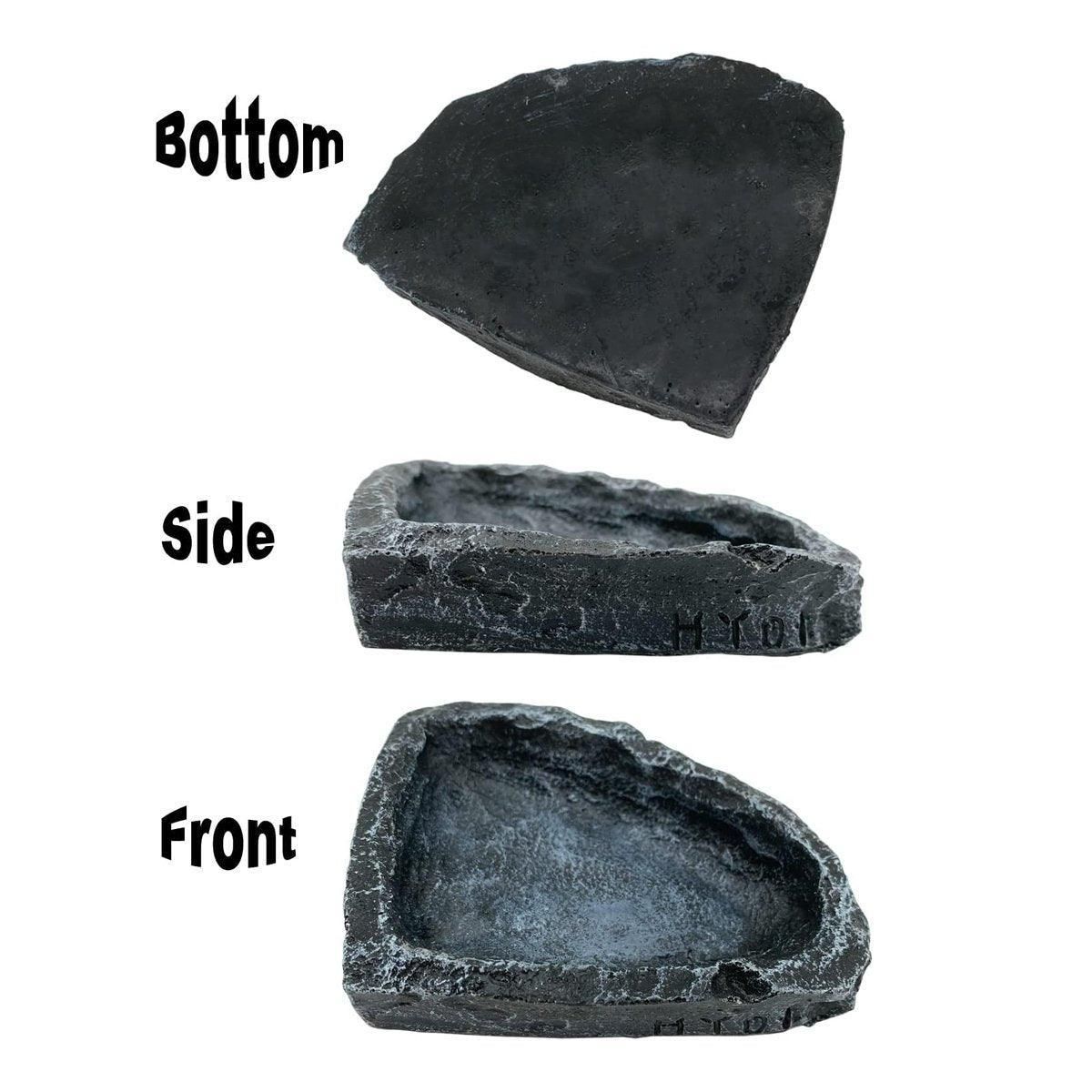 2 Pack Reptile Water Dish Food Bowl Rock Worm Feeder for Leopard Gecko Lizard image 6