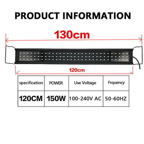 120 CM 150W 244LED Aquarium LED Lighting Marine Aqua Fish Tank Light NEW image 5