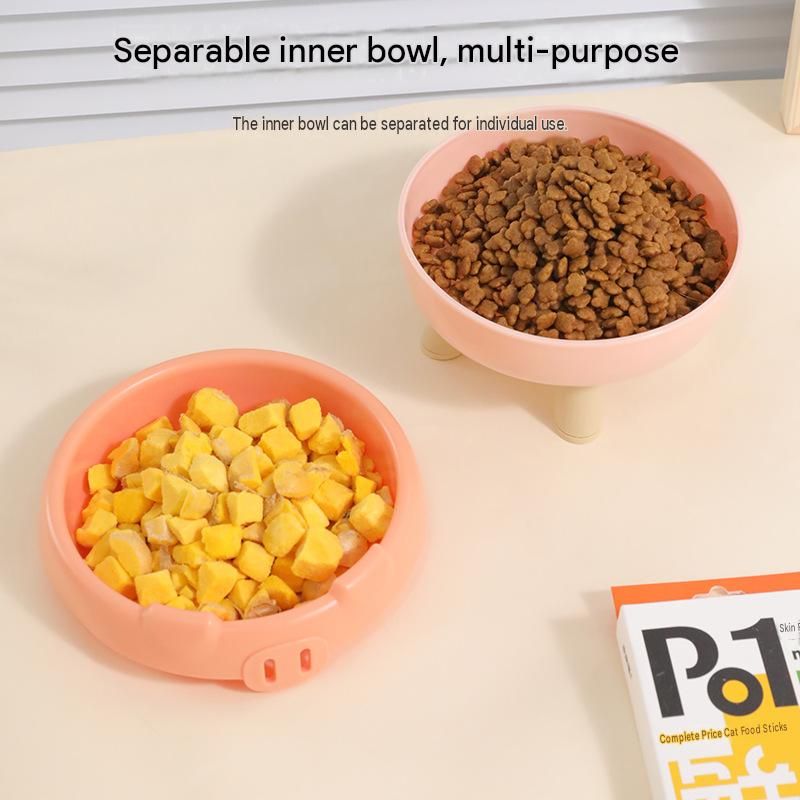 2 Pack Pink Elevated Pet Food Bowl - Cute Pig Design Raised Feeder for Cats and Small… image 6