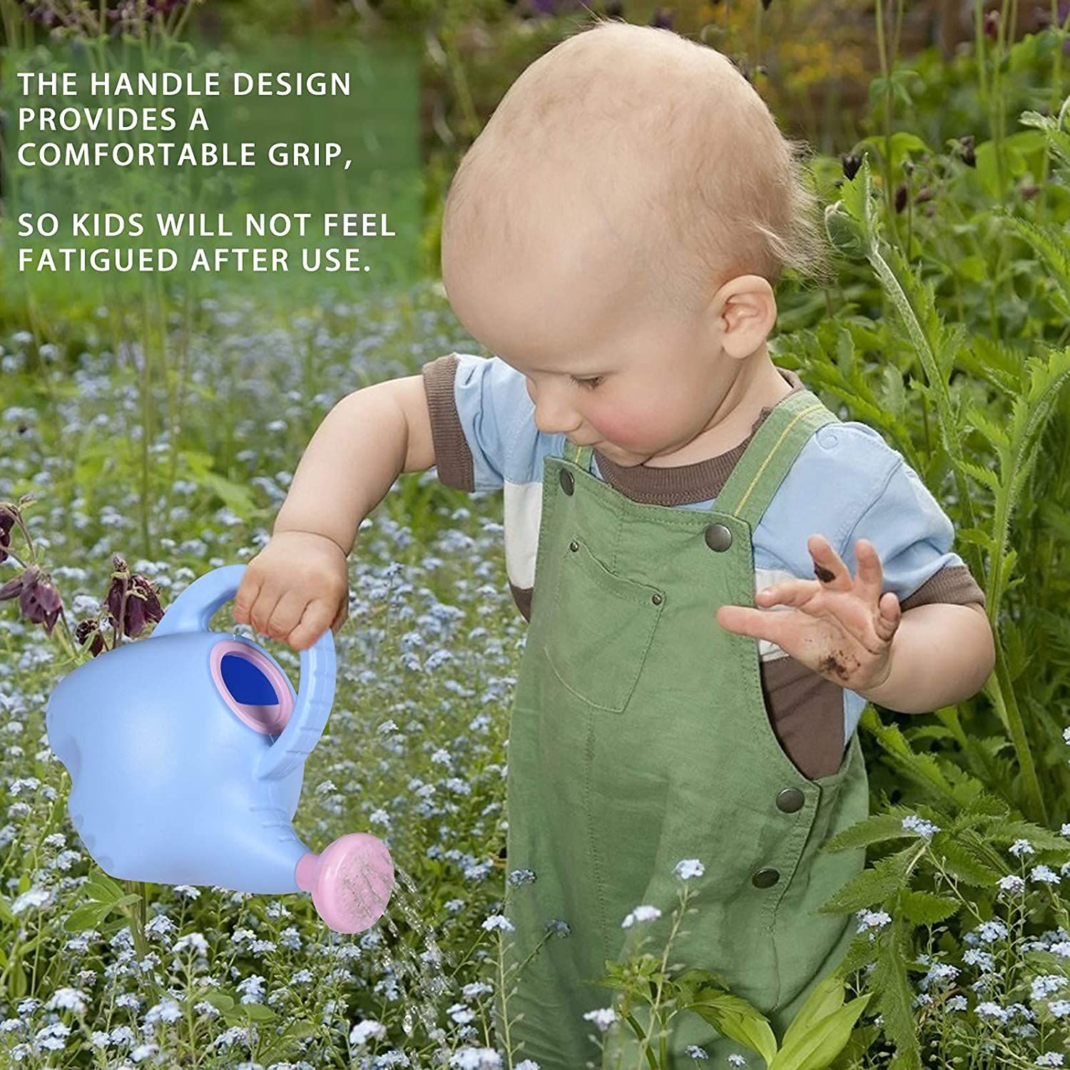 (blue)0.4Gallon Outdoor and Indoor Recycled Plastic Watering Can image 4