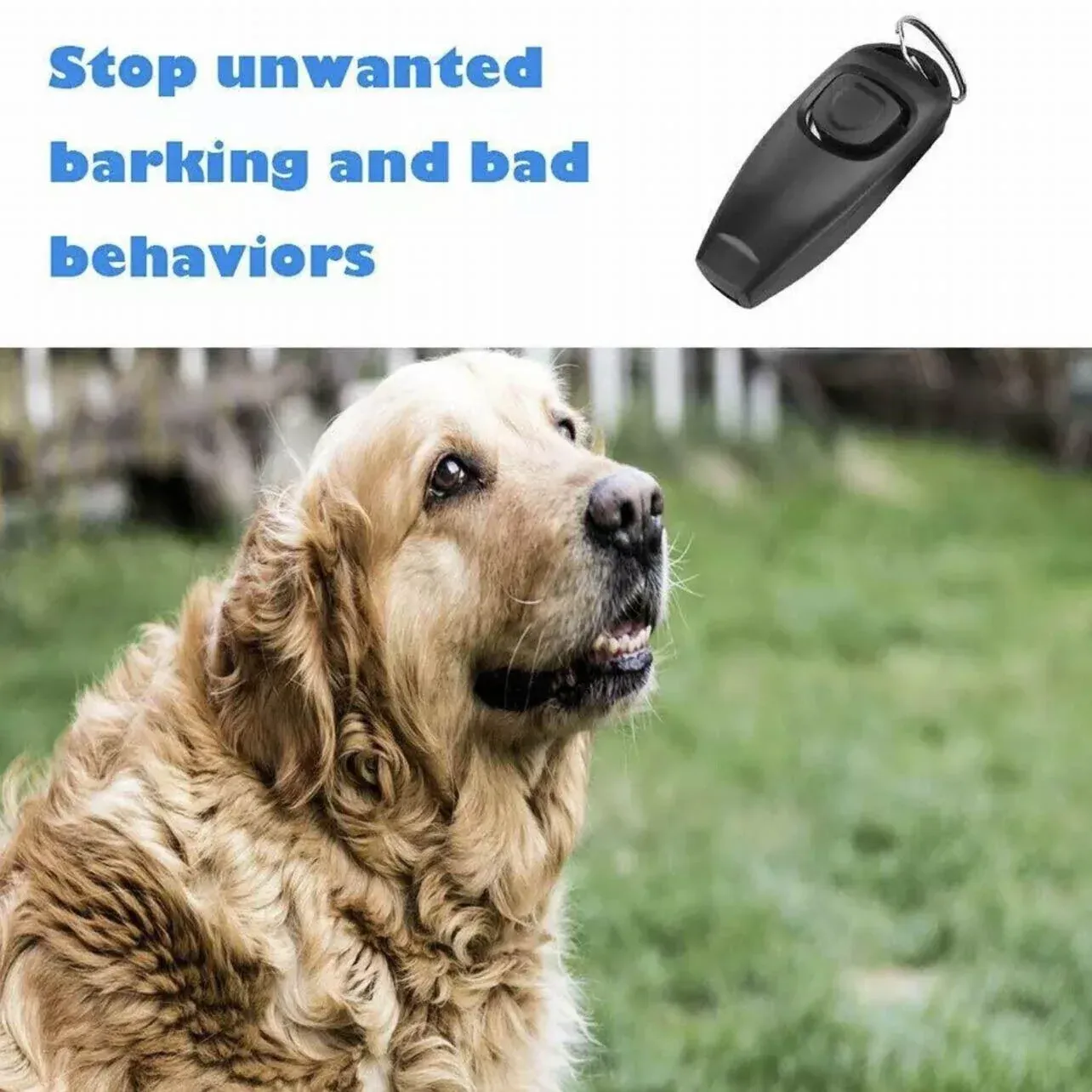 Dog Whistle and Clicker Set for Training Stop Barking Obedience Tool Combo - Emerald… image 11