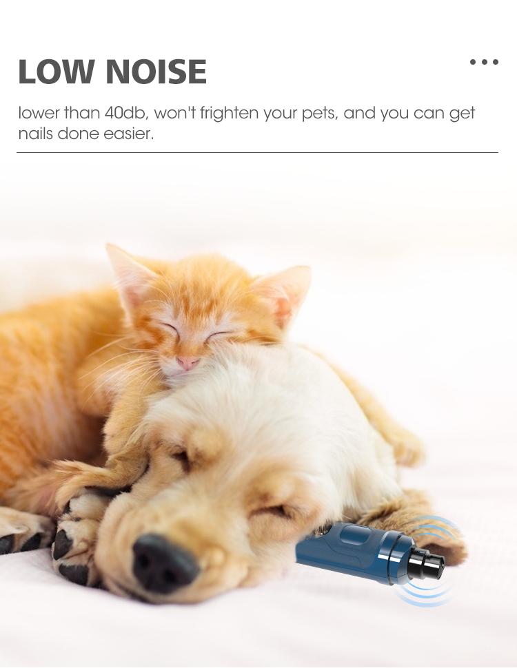 YES4PETS Electric Pet Dog Cat Quiet Nail Grinder Clipper Cutter Grooming Trimmer image 5