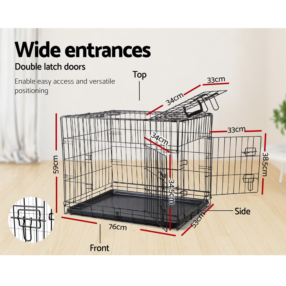 i.Pet 36" Dog Cage Crate Kennel 3 Doors image 5