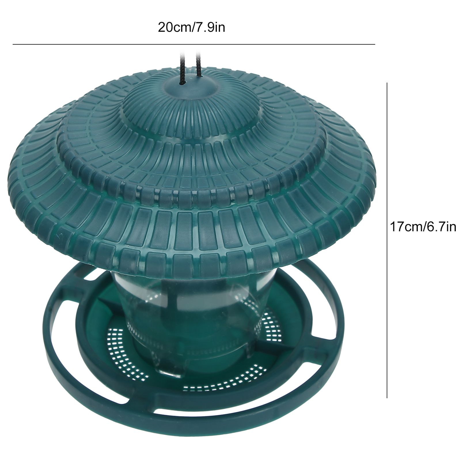 Bird Feeder Waterproof Transparent Hanging Feeding Device for Outdoor Garden Balcony image 12