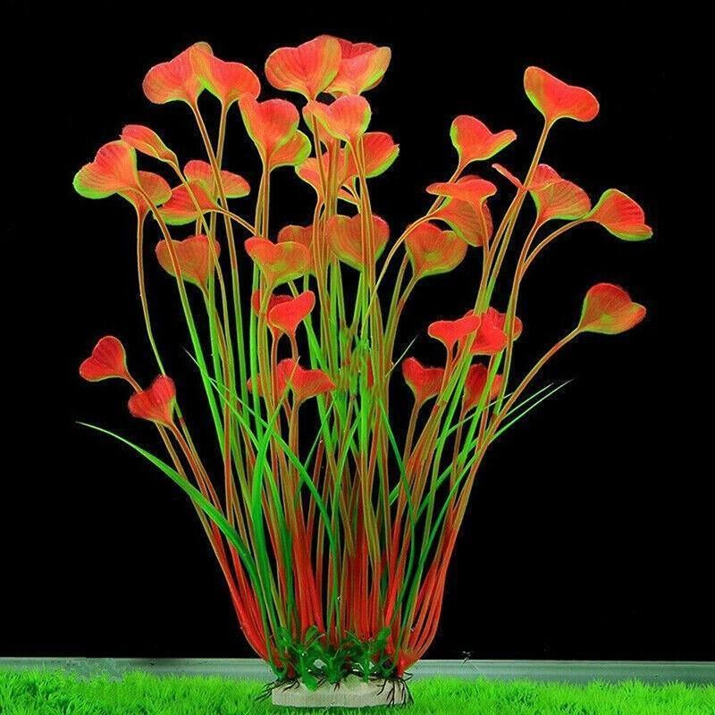 Aquarium 40cm Artificial Simulation Water Plants Fish Tank Plant Grass Decor - Green image 11
