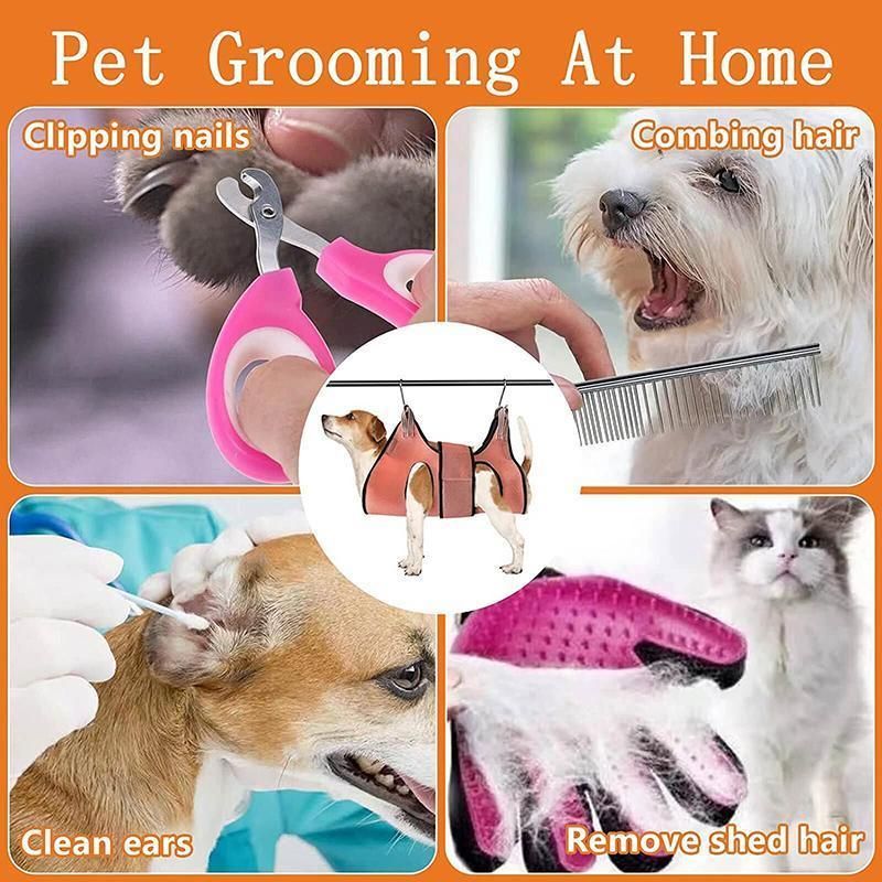 Small Pet Grooming Sling Hammock Dog Cat Restraint Bag Trimming Light Green - S image 10