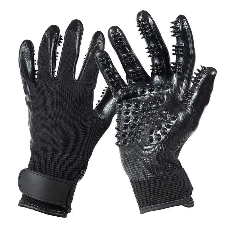 Black Pet Grooming Gloves - 1 Pair (2 Pieces) image 11