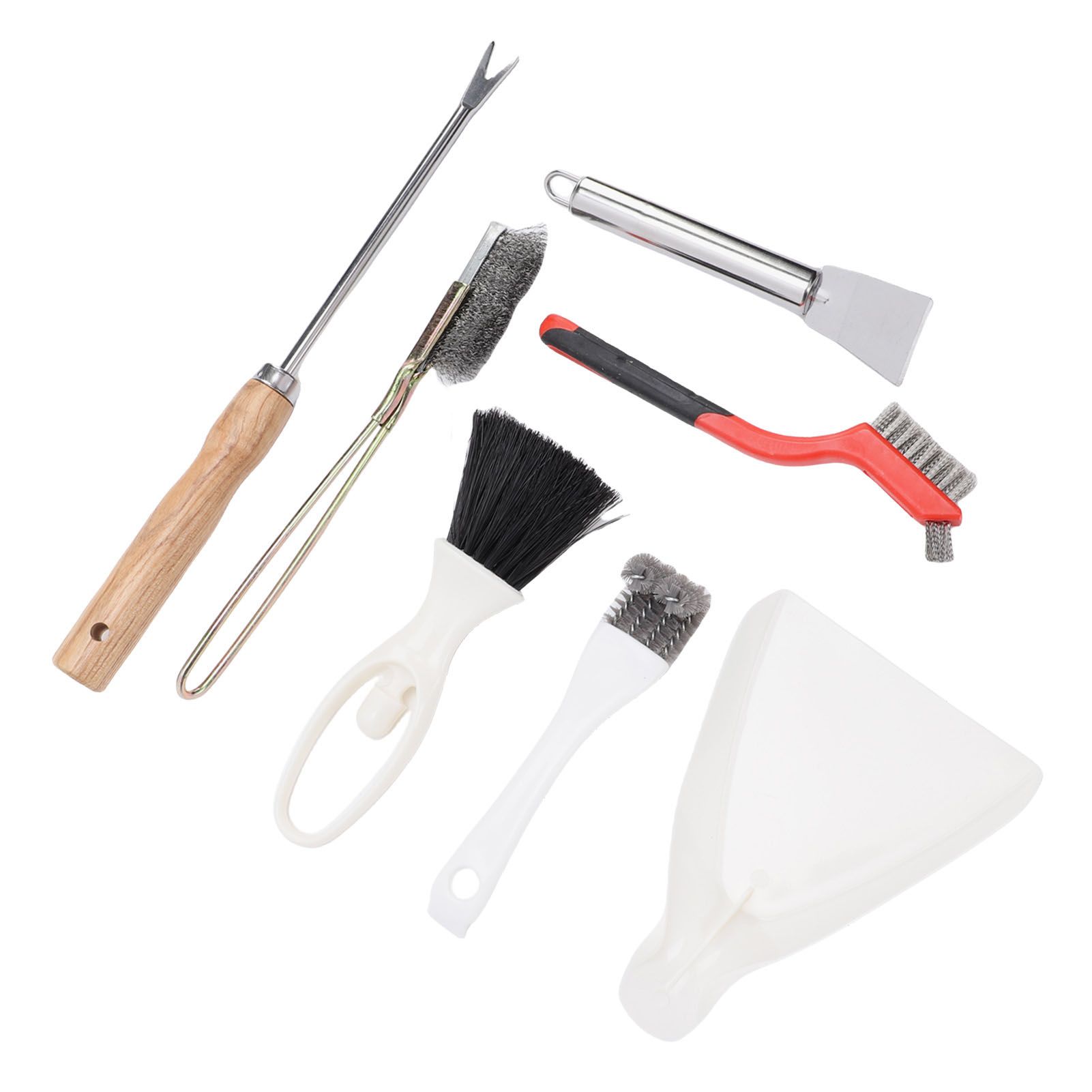 Bird Cage Cleaning Tools Set Stainless Steel Bird Cage Brushes with Fork Scraper Brush… image 4