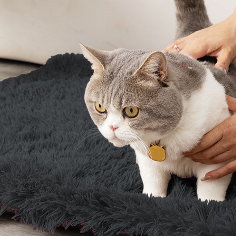 Khaki Warm Plush Pet Cushion Cat Bed Dog Mat Cozy Kennel Pad Soft House Liner Velvet… image 4