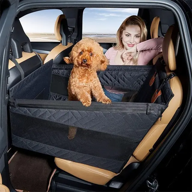 Hard Bottom Mesh Dog Carrier Car Mat