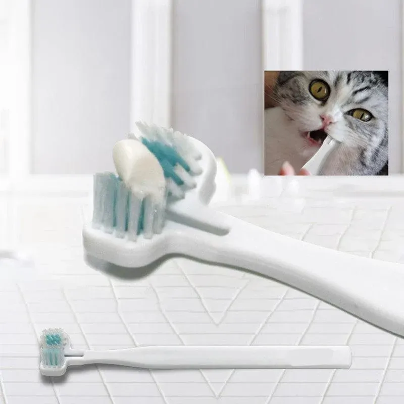 Double Head Toothbrush Dog Pet Cat Brush Dental Health Gum Care Cleaning Teeth image 5