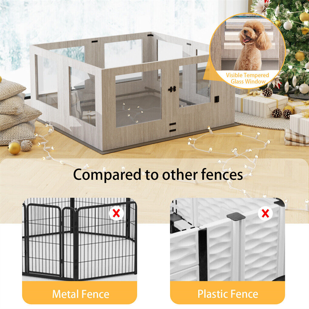 Large Dog Indoor Whelping Box, Tempered Glass & MDF image 10