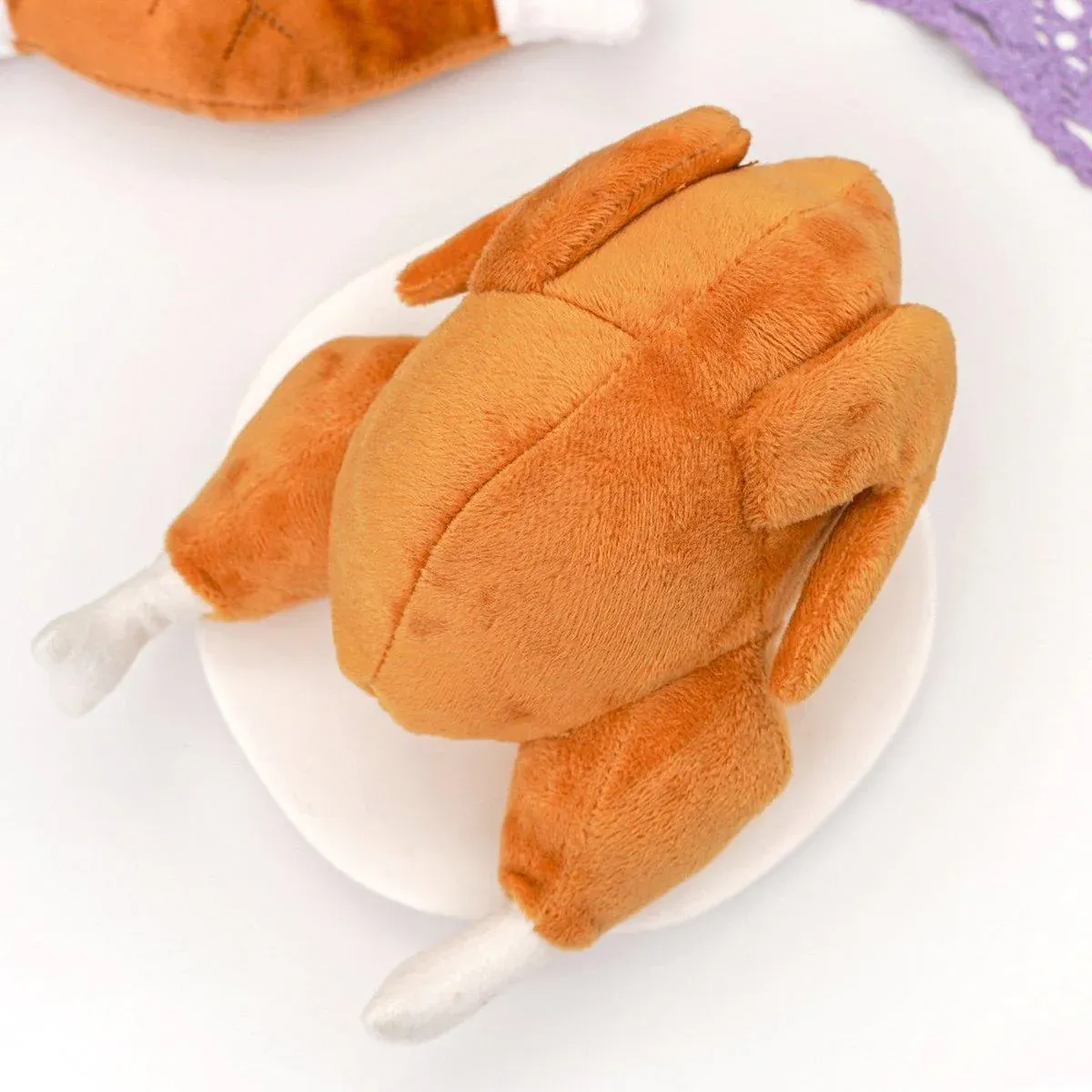 Plush Roast Chicken Dog Toy Squeaky Sound Stuffed Interactive Pet Plaything image 7