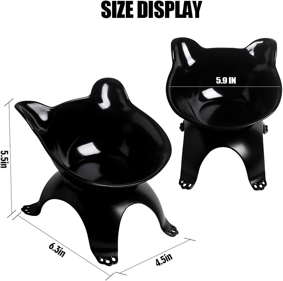 Cat Dog Bowls 15°Tilted Pet Feeder Bowl