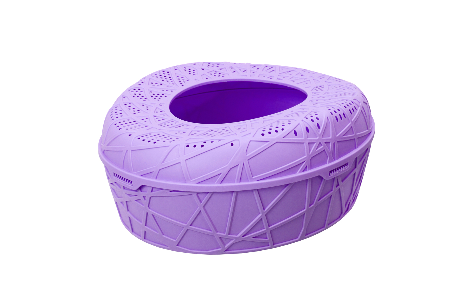 YES4PETS XL Portable Cat Toilet Litter Box Tray House with Scoop Purple image 2