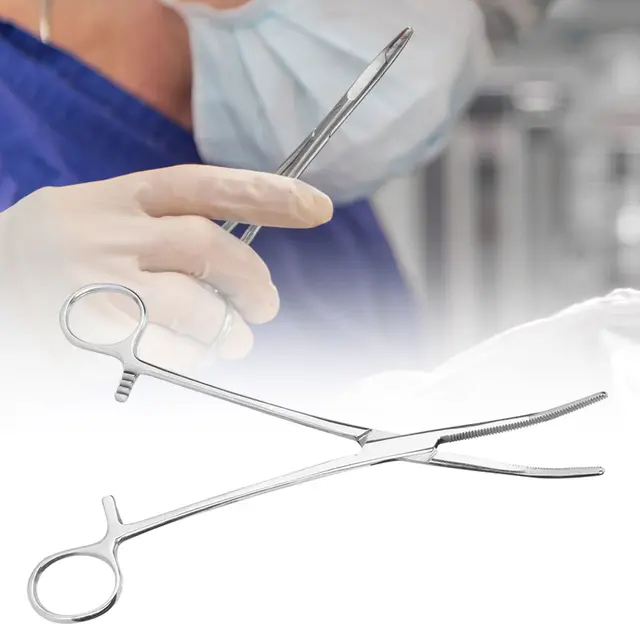 Stainless Steel Curved Tip Haemostatic Cleaning Clamp Pliers Pet Dog Cat Hair Tweezers…