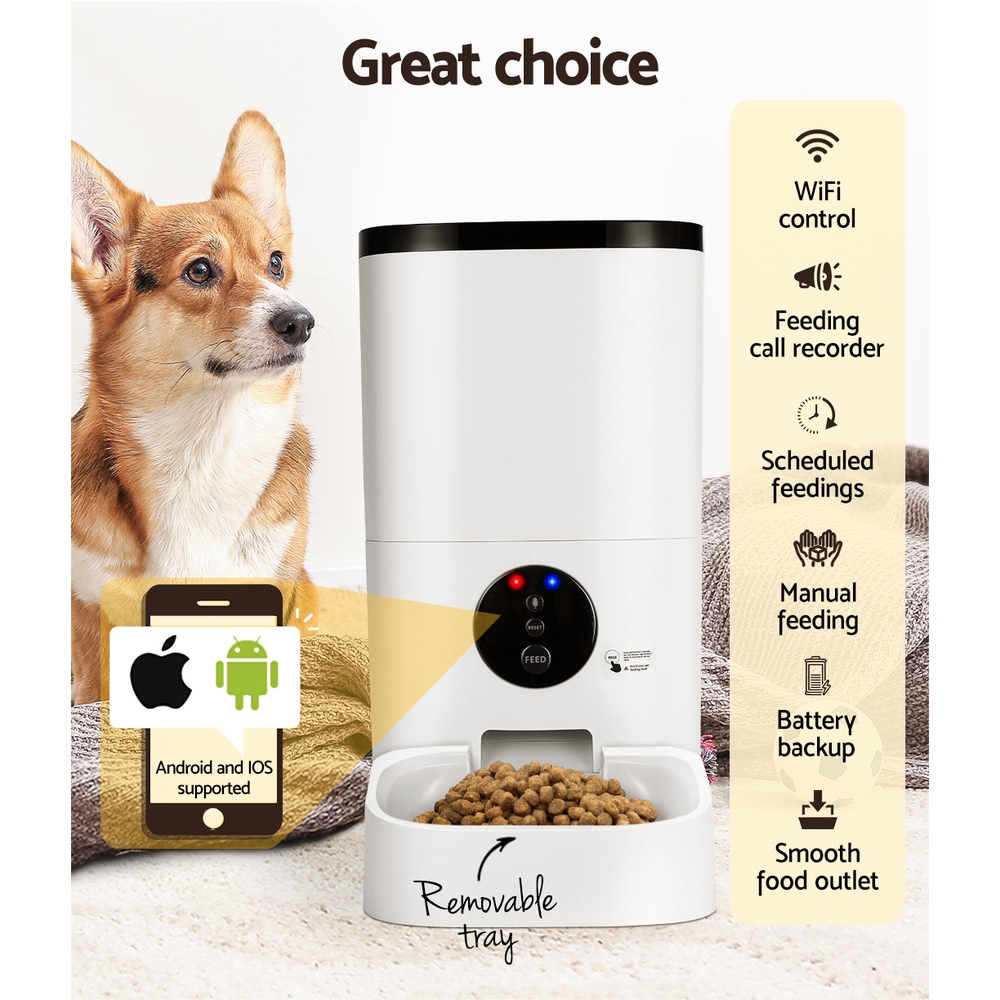 i.Pet Automatic Pet Feeder 6L Wifi Auto Dog Cat Smart Food Dispenser Timer image 5
