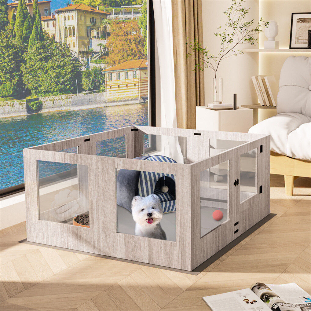 Large Dog Indoor Whelping Box, Tempered Glass & MDF image 7