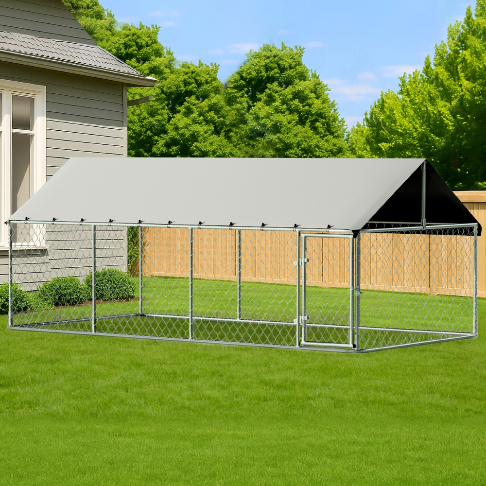 i.Pet Dog Kennel Large House XL Pet Run Cage Puppy Outdoor Enclosure 2Mx4M image 7